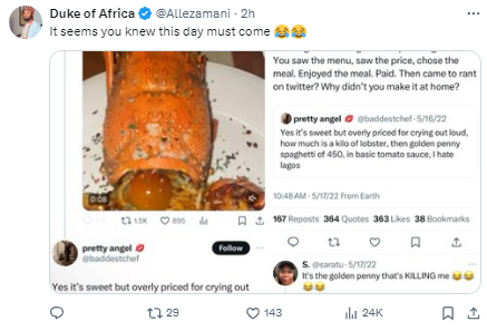 “Nigeria economy go touch everyone” Writer Ozzy Etomi is called out for complaining about price of food months after shaming someone else for doing same