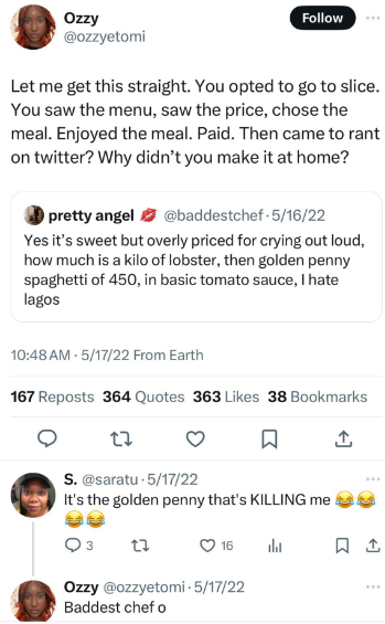 "Nigeria economy go touch everyone" Writer Ozzy Etomi is called out for complaining about price of food months after shaming someone else for doing same