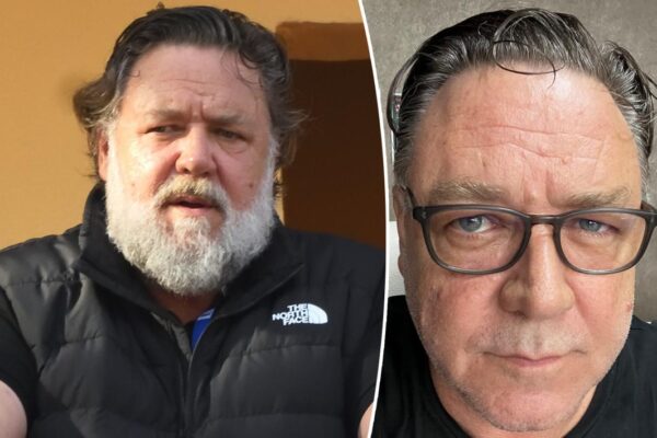 Russell Crowe unveils fresh-faced look after shaving off beard for first time in 5 years (photos)