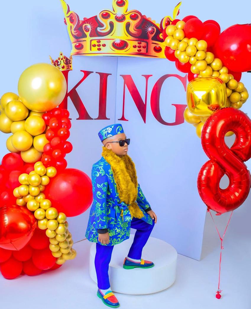 Tonto Dikeh showers prayers on her son, King Andre, as he turns 8 today