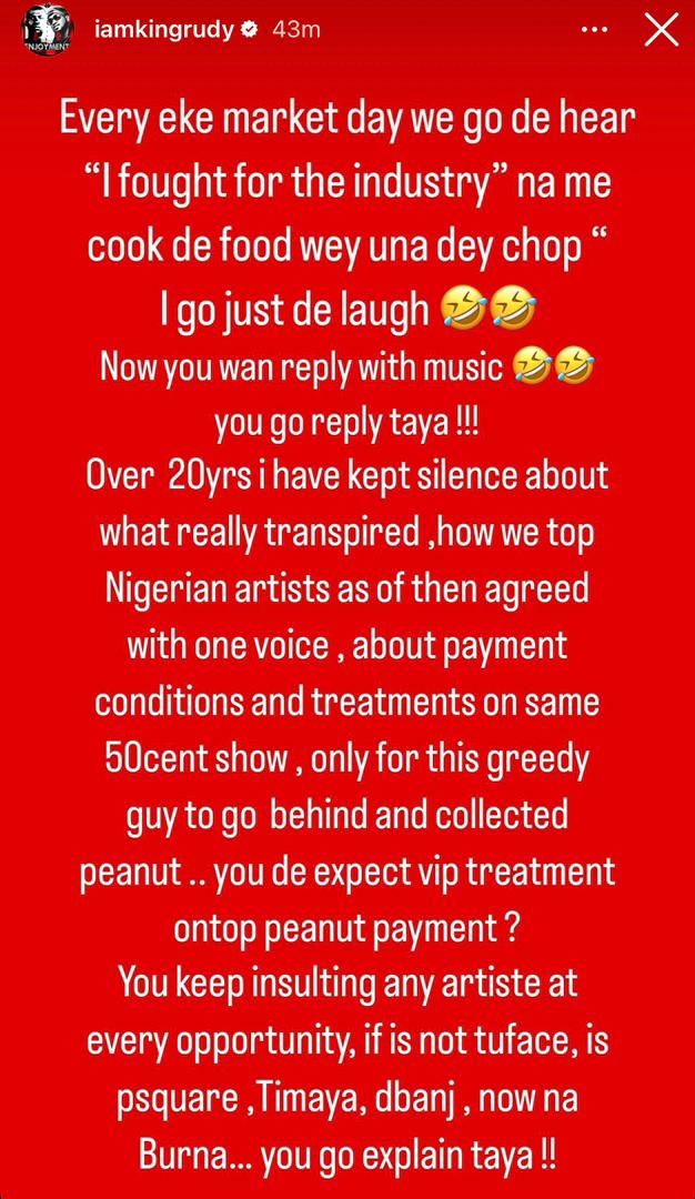 Paul Okoye slams Eedris Abdulkareem after the veteran rapper called out Burna Boy