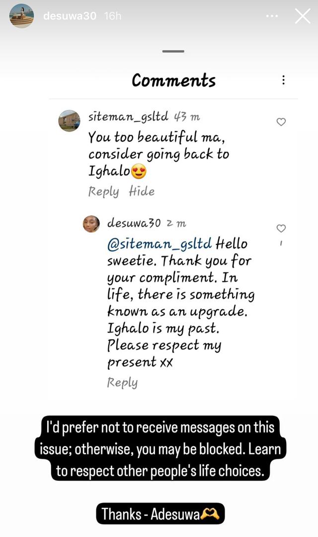 I have upgraded. Ighalo is in my past - Sonia, ex-wife of footballer Jude Ighalo tells IG user who told her to consider going back to him