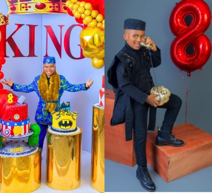 Tonto Dikeh showers prayers on her son, King Andre, as he turns 8 today