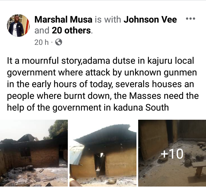 12 burnt to death, 17 houses razed as bandits attack Kaduna community