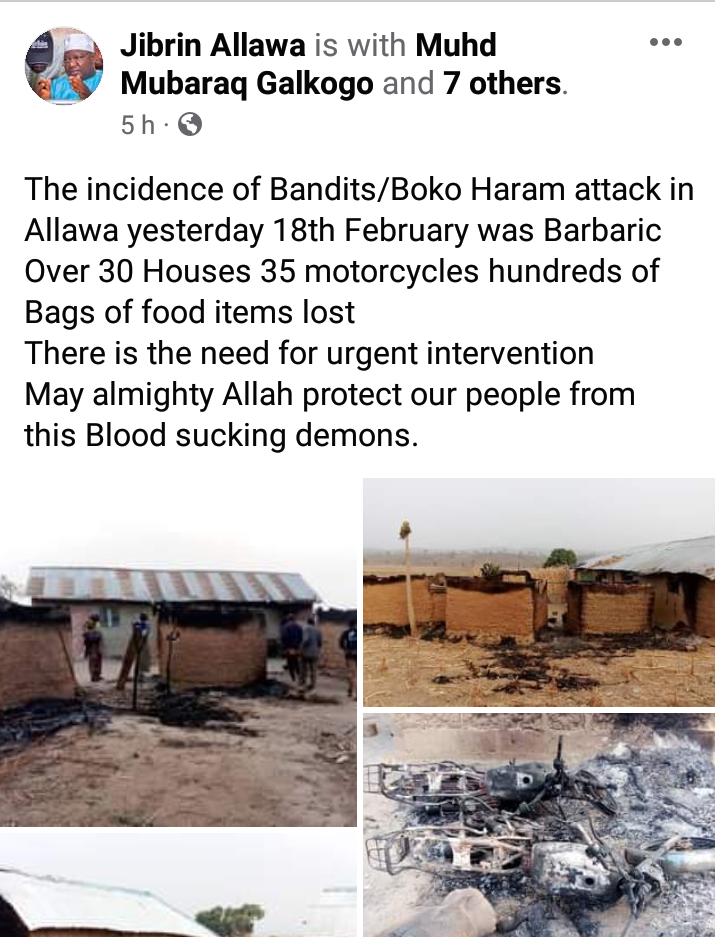 Bandits raze 30 houses, cattle, food items in Niger State community