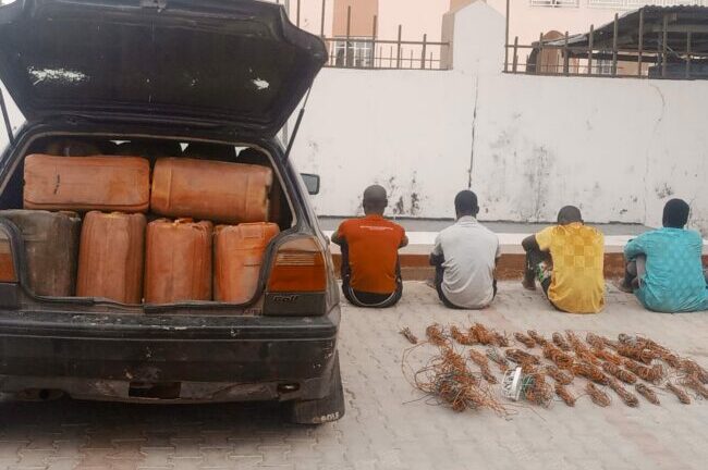 NSCDC arrests suspects with 40 jerrycans of petrol in Zamfara